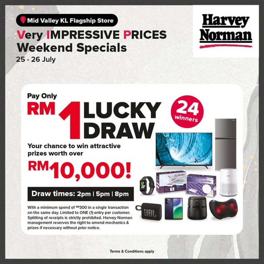 Harvey-Norman-Malaysia-Very-Impressive-Prices-Weekend-Specials-Sale-1-1 23-26 July 2026: Harvey Norman Malaysia, Top Brands Mega Warehouse Sale Promotion with Up to 80% OFF Electronics, Furniture and Home Appliances Deals