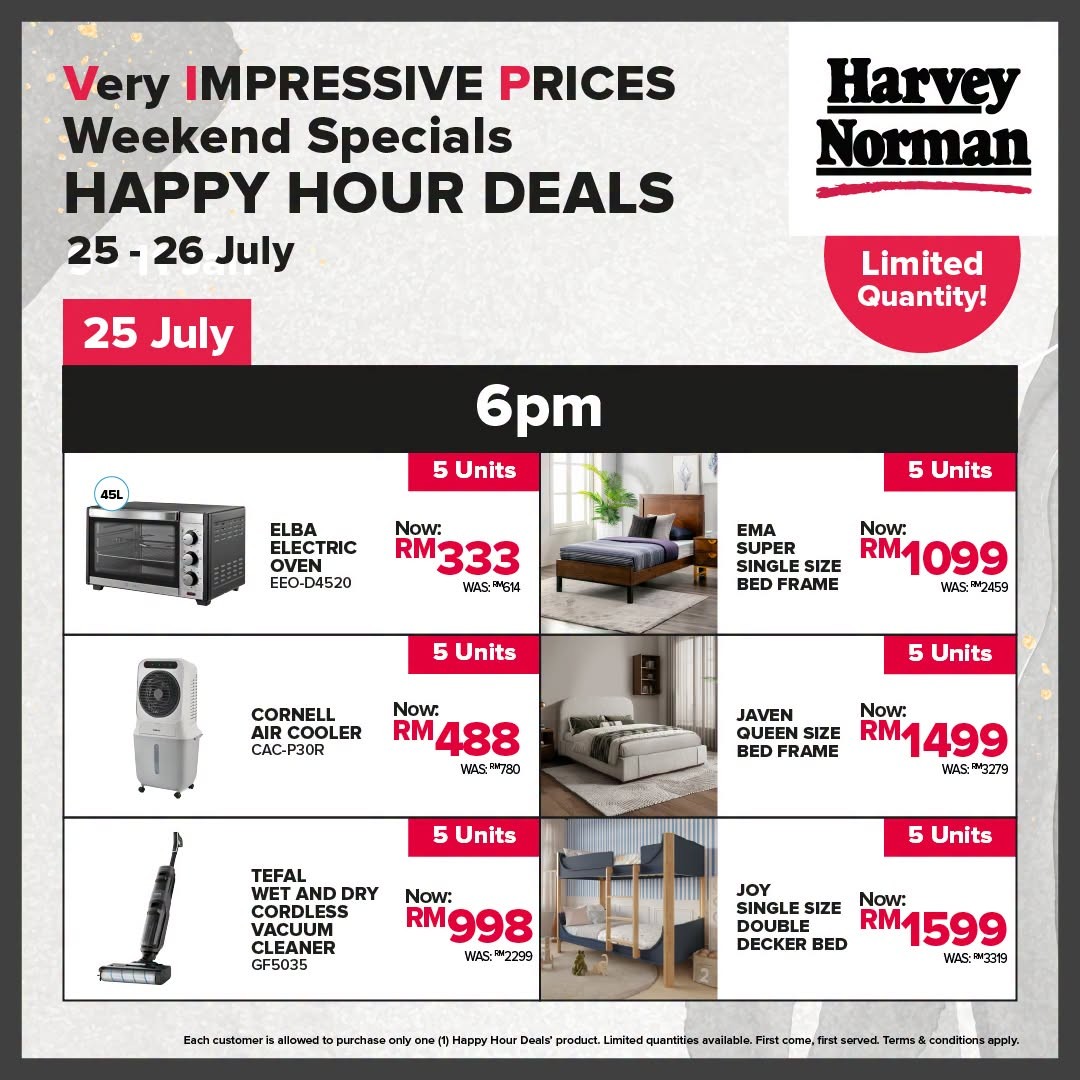 Harvey-Norman-Malaysia-Very-Impressive-Prices-Weekend-Specials-Sale-11-1 23-26 July 2026: Harvey Norman Malaysia, Top Brands Mega Warehouse Sale Promotion with Up to 80% OFF Electronics, Furniture and Home Appliances Deals
