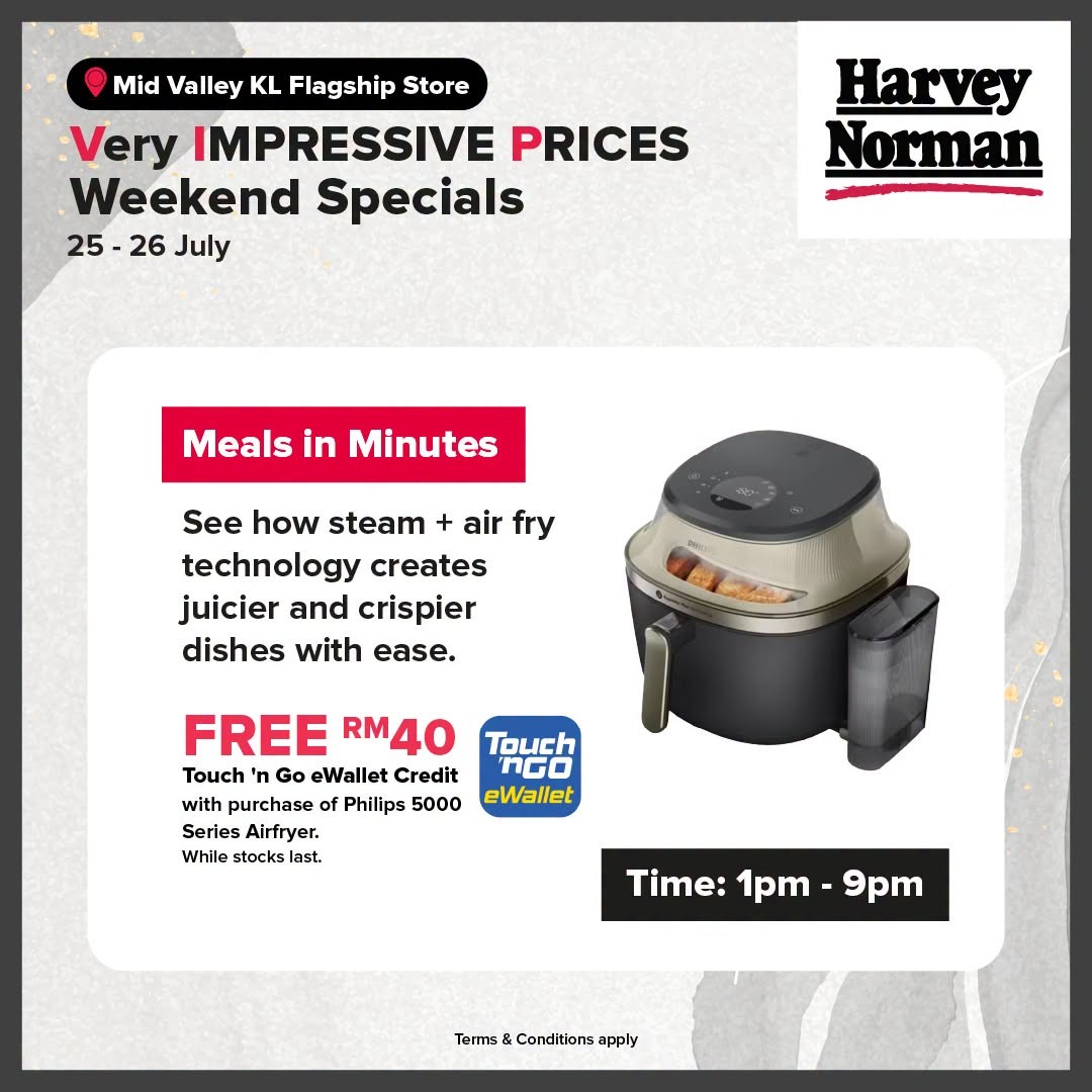 Harvey-Norman-Malaysia-Very-Impressive-Prices-Weekend-Specials-Sale-5-1 23-26 July 2026: Harvey Norman Malaysia, Top Brands Mega Warehouse Sale Promotion with Up to 80% OFF Electronics, Furniture and Home Appliances Deals