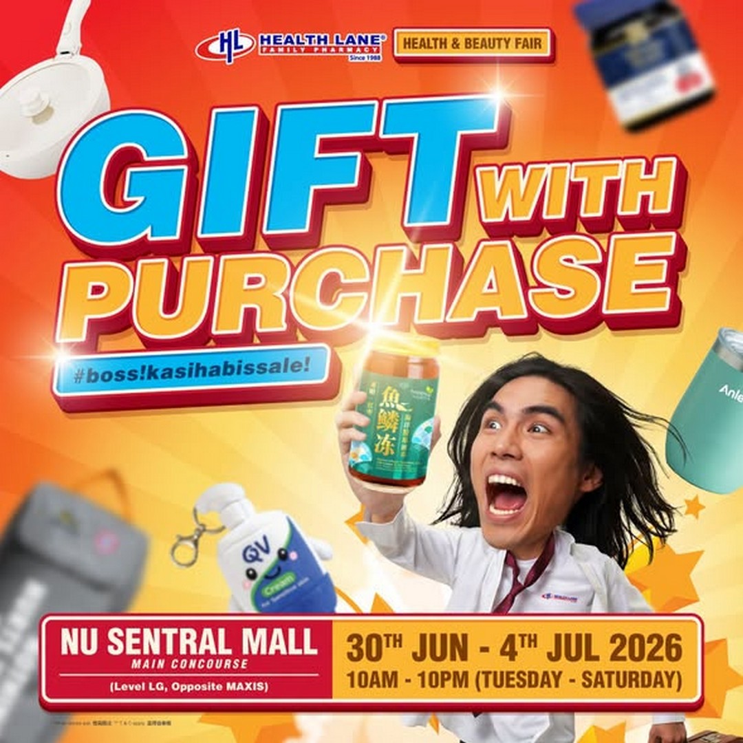 Health-Lane-Family-Pharmacy-Malaysia-FREE-Gift-with-Purchase-Promotion Now till 4 July 2026: Health Lane Family Pharmacy Malaysia FREE Gift with Purchase Promotion at NU Sentral Mall – Shop Your Favourite Health & Wellness Products and Receive an Exclusive Gift While Stocks Last