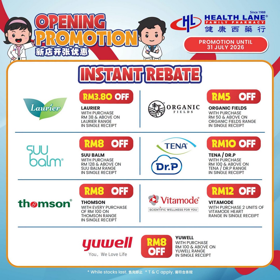 Health-Lane-Family-Pharmacy-Malaysia-KLIA-Quarters-Grand-7 Now till 31 July 2026: Health Lane Family Pharmacy Malaysia KLIA Quarters Grand Opening Promotion with Free Gifts, Buy 1 Free 1 Deals and Health Rewards in Negeri Sembilan