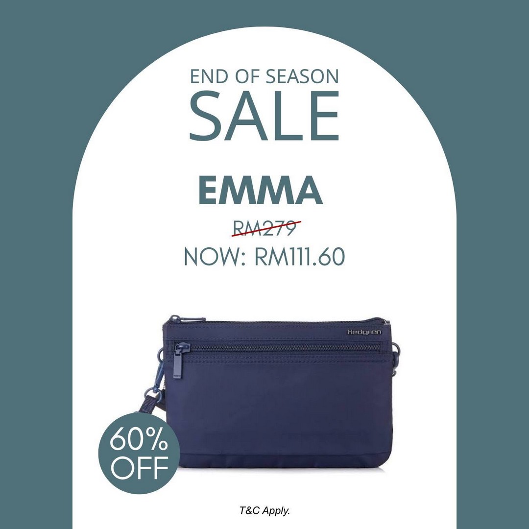 Hedgren-Malaysia-End-of-Season-Sale-–-Enjoy-Up-to-70-OFF-6 22 July 2026 onwards: Hedgren Malaysia End of Season Sale – Enjoy Up to 70% OFF Selected Bags at Gurney Paragon & Hextar World