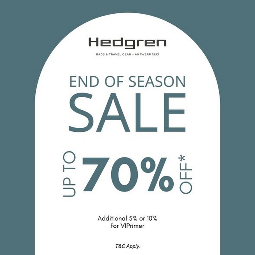Hedgren-Malaysia-End-of-Season-Sale-–-Enjoy-Up-to-70-OFF 22 July 2026 onwards: Hedgren Malaysia End of Season Sale – Enjoy Up to 70% OFF Selected Bags at Gurney Paragon & Hextar World