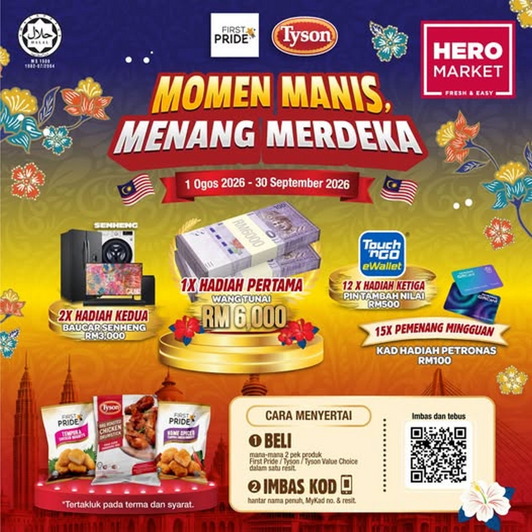 HeroMarket-Sweet-Moment-Win-Merdeka-Contest-Promotion 1 August–30 September 2026: HeroMarket Sweet Moment, Win Merdeka Contest Promotion – Buy Tyson & First Pride Products and Stand a Chance to Win Exciting Prizes
