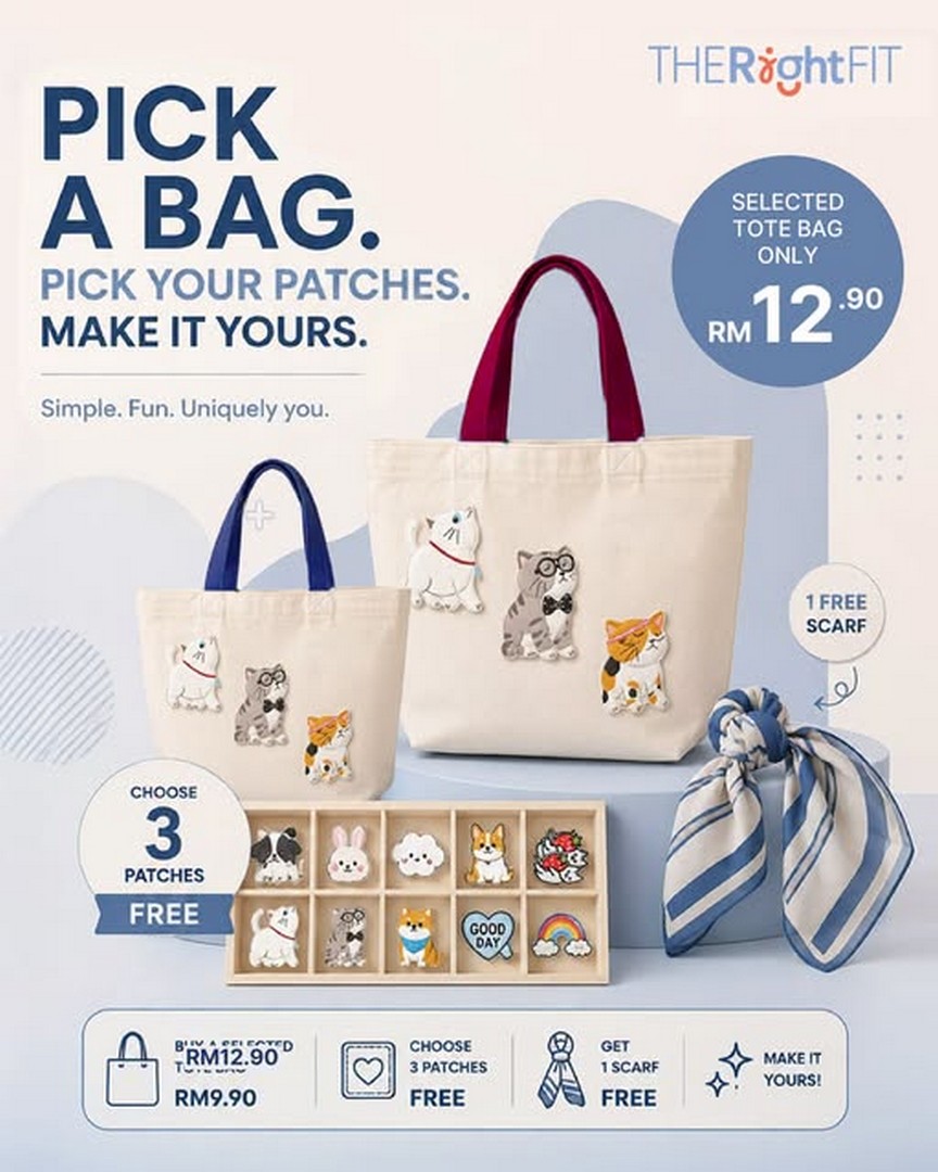 Hextar-World-Empire-City-Personalised-Tote-Bag-Promotion 23 July 2026 onwards: Hextar World Empire City Personalised Tote Bag Promotion: Customise Your Own Bag With Free Patches And Scarf For Only RM12.90