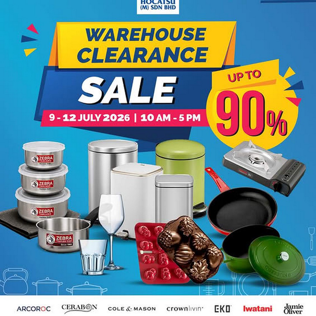 Hocatsu-Warehouse-Clearance-Sale-in-Petaling-Jaya-–-Save-Big-on-Kitchenware 9–12 July 2026: Hocatsu Warehouse Clearance Sale in Petaling Jaya – Save Big on Kitchenware, Furniture, Mattresses and Home Essentials with Massive RM Clearance Deals