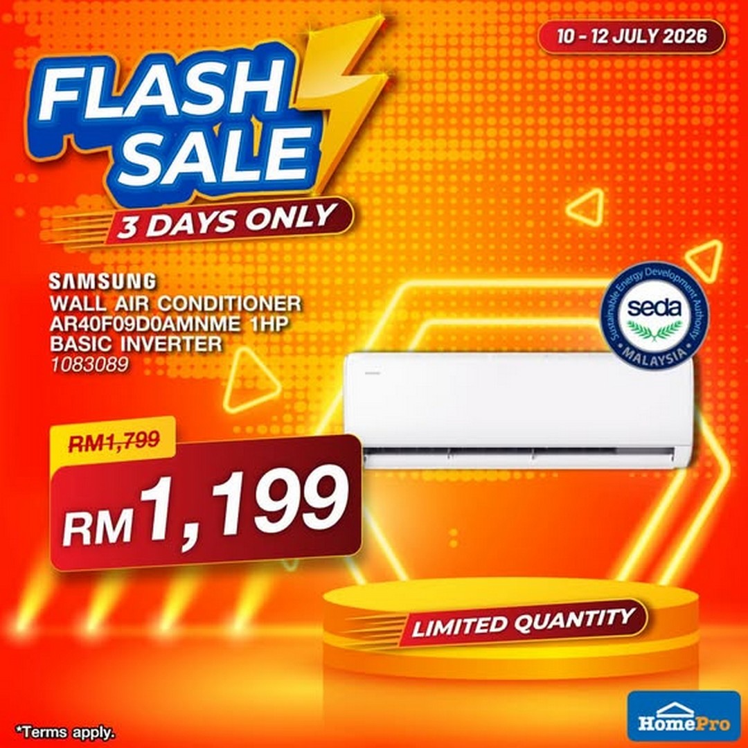 HomePro-Malaysia-Flash-Sale-Promotion-–-Save-Big-on-Home-Essentials-1 10-12 July 2026: HomePro Malaysia Flash Sale Promotion – Save Big on Home Essentials, Furniture, Appliances and More at Selected Stores & Online