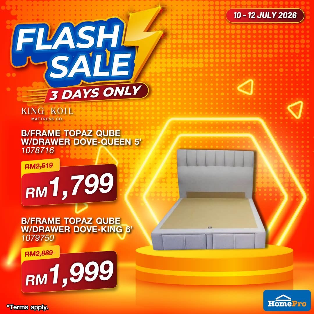 HomePro-Malaysia-Flash-Sale-Promotion-–-Save-Big-on-Home-Essentials-5 10-12 July 2026: HomePro Malaysia Flash Sale Promotion – Save Big on Home Essentials, Furniture, Appliances and More at Selected Stores & Online