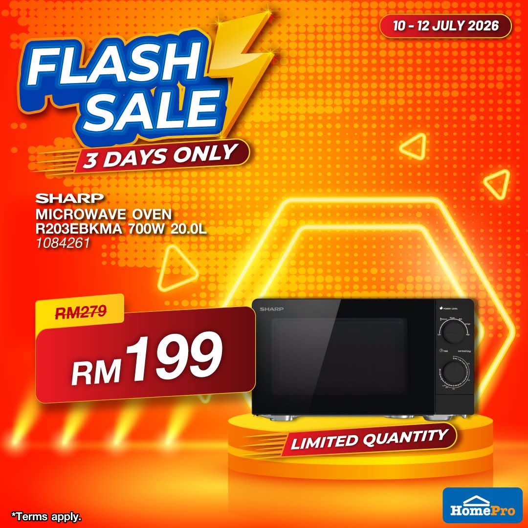 HomePro-Malaysia-Flash-Sale-Promotion-–-Save-Big-on-Home-Essentials-8 10-12 July 2026: HomePro Malaysia Flash Sale Promotion – Save Big on Home Essentials, Furniture, Appliances and More at Selected Stores & Online
