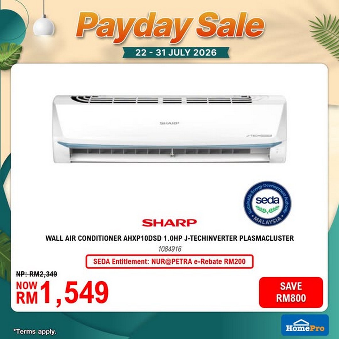 HomePro-Malaysia-July-Payday-Sale-1 22-31 July 2026: HomePro Malaysia July Payday Sale Promotion: Enjoy Up To 60% OFF Home Essentials, Furniture And Smart Appliances With Extra Savings