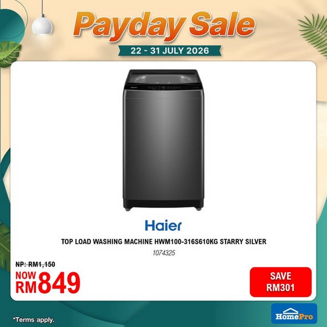 HomePro-Malaysia-July-Payday-Sale-2 22-31 July 2026: HomePro Malaysia July Payday Sale Promotion: Enjoy Up To 60% OFF Home Essentials, Furniture And Smart Appliances With Extra Savings