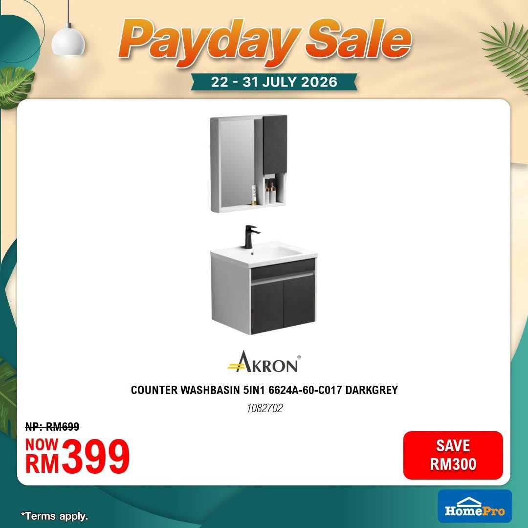HomePro-Malaysia-July-Payday-Sale-21 22-31 July 2026: HomePro Malaysia July Payday Sale Promotion: Enjoy Up To 60% OFF Home Essentials, Furniture And Smart Appliances With Extra Savings