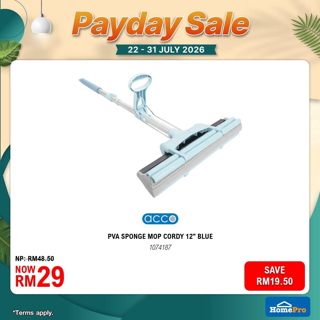 HomePro-Malaysia-July-Payday-Sale-23 22-31 July 2026: HomePro Malaysia July Payday Sale Promotion: Enjoy Up To 60% OFF Home Essentials, Furniture And Smart Appliances With Extra Savings