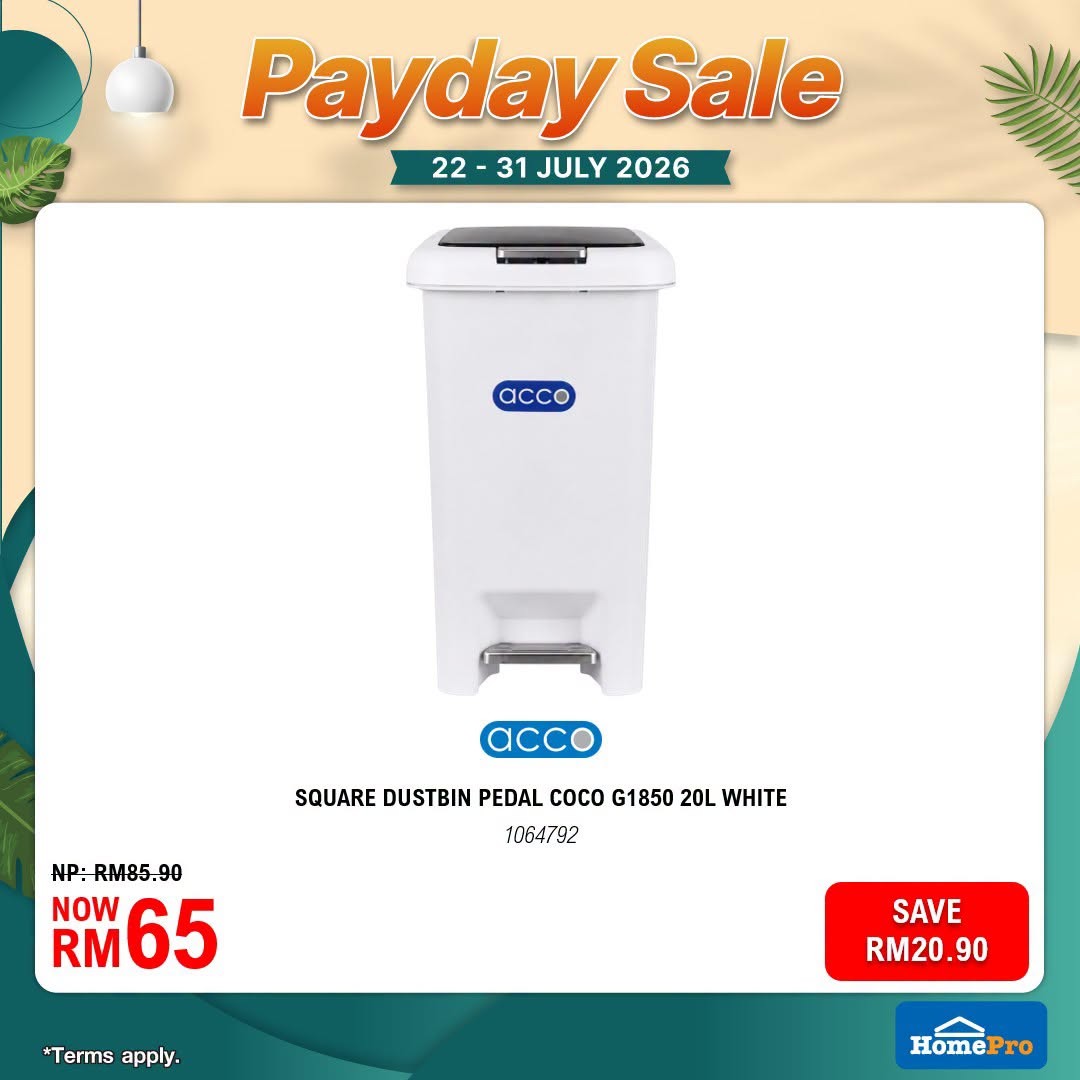 HomePro-Malaysia-July-Payday-Sale-25 22-31 July 2026: HomePro Malaysia July Payday Sale Promotion: Enjoy Up To 60% OFF Home Essentials, Furniture And Smart Appliances With Extra Savings