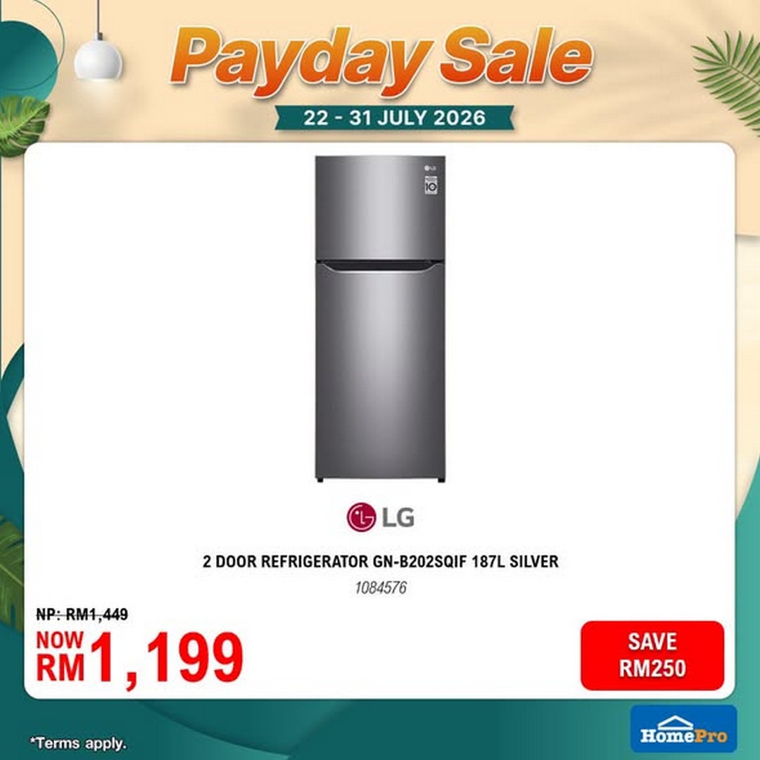 HomePro-Malaysia-July-Payday-Sale-3 22-31 July 2026: HomePro Malaysia July Payday Sale Promotion: Enjoy Up To 60% OFF Home Essentials, Furniture And Smart Appliances With Extra Savings