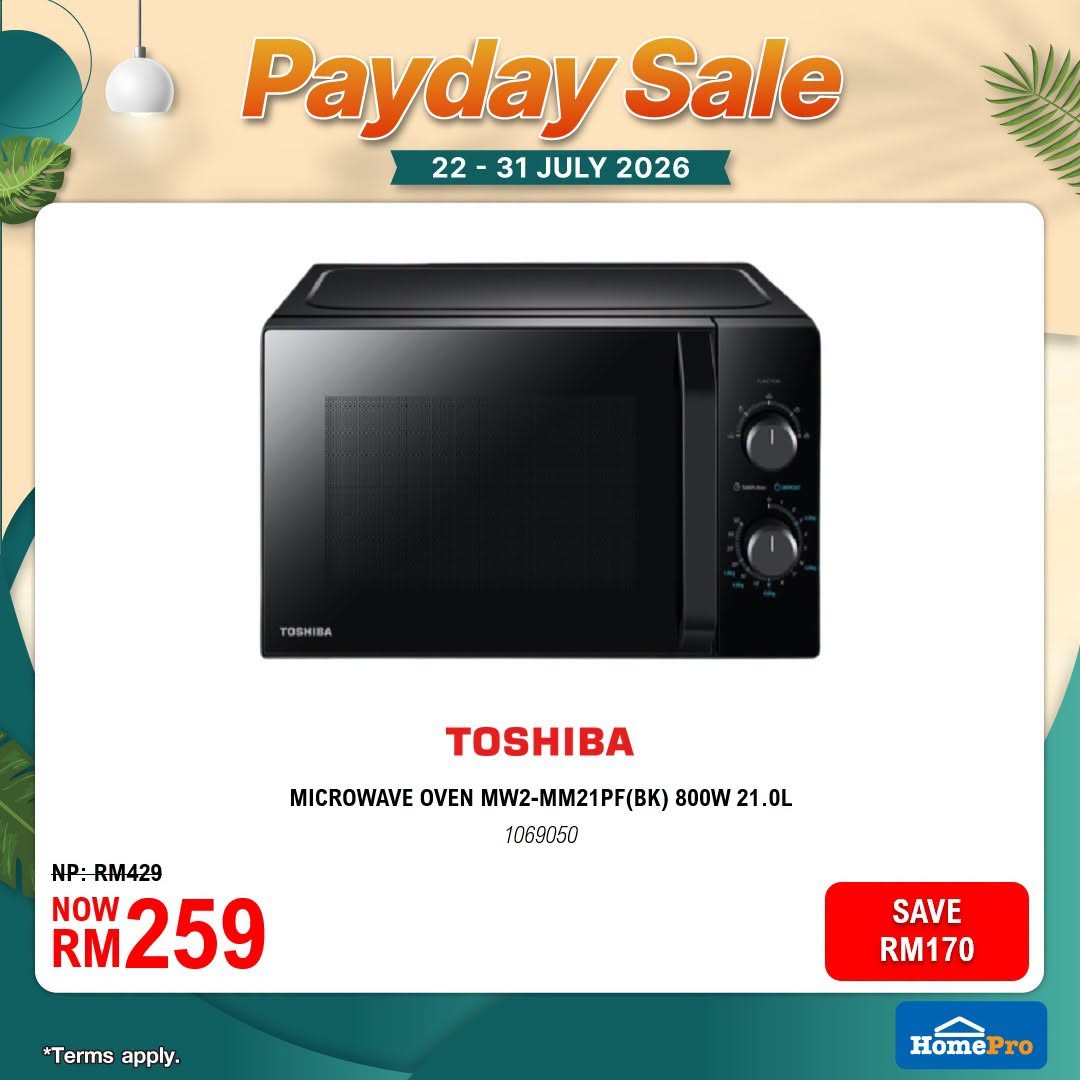 HomePro-Malaysia-July-Payday-Sale-7 22-31 July 2026: HomePro Malaysia July Payday Sale Promotion: Enjoy Up To 60% OFF Home Essentials, Furniture And Smart Appliances With Extra Savings