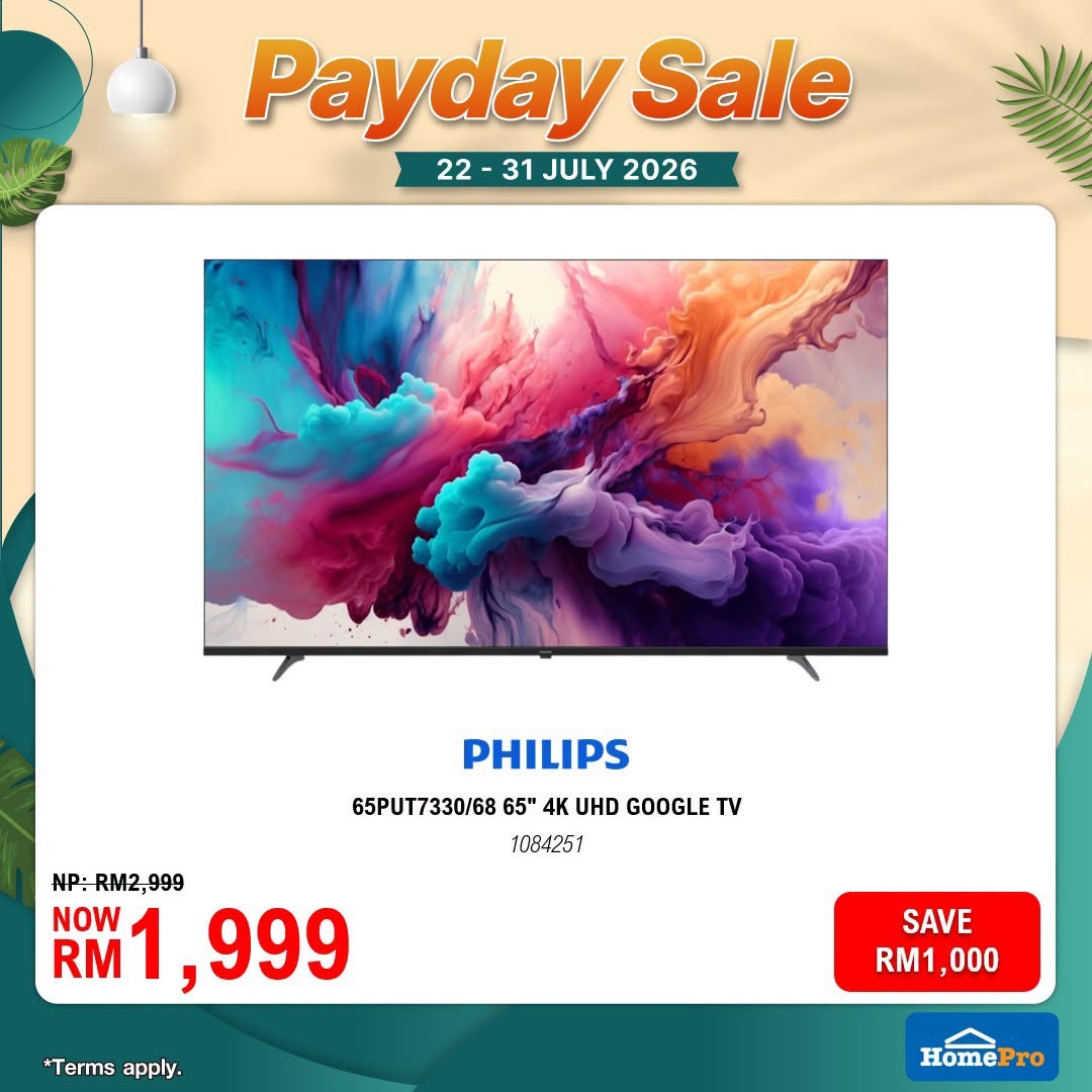 HomePro-Malaysia-July-Payday-Sale-9 22-31 July 2026: HomePro Malaysia July Payday Sale Promotion: Enjoy Up To 60% OFF Home Essentials, Furniture And Smart Appliances With Extra Savings
