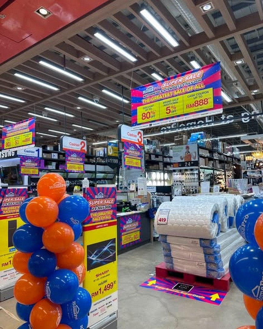 HomePro-Malaysia-Super-Sale-–-Save-Up-to-80-OFF-1 2-5 July 2026: HomePro Malaysia Super Sale – Save Up to 80% OFF, Extra Discounts, RM888 Cash Coupons and RM20 Gift Voucher Promotion