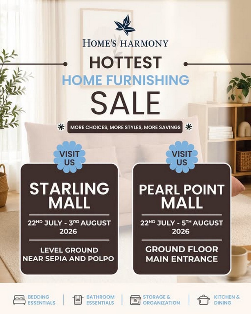 Homes-Harmony-Malaysia-Hot-Home-Furnishing-Sale 22 July-5 August 2026: Home's Harmony Malaysia: Hot Home Furnishing Sale Promotion at The Starling Mall & Pearl Point Mal