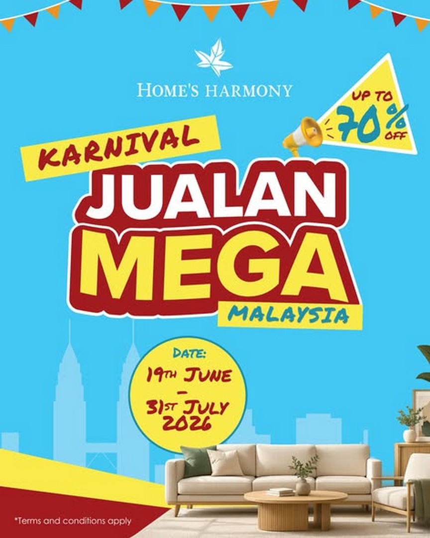 Homes-Harmony-Malaysia-Karnival-Jualan-Mega-Sale 19 June–31 July 2026: Home's Harmony Malaysia Karnival Jualan Mega Sale – Save on Bedding and Home Essentials with Exclusive Promotion