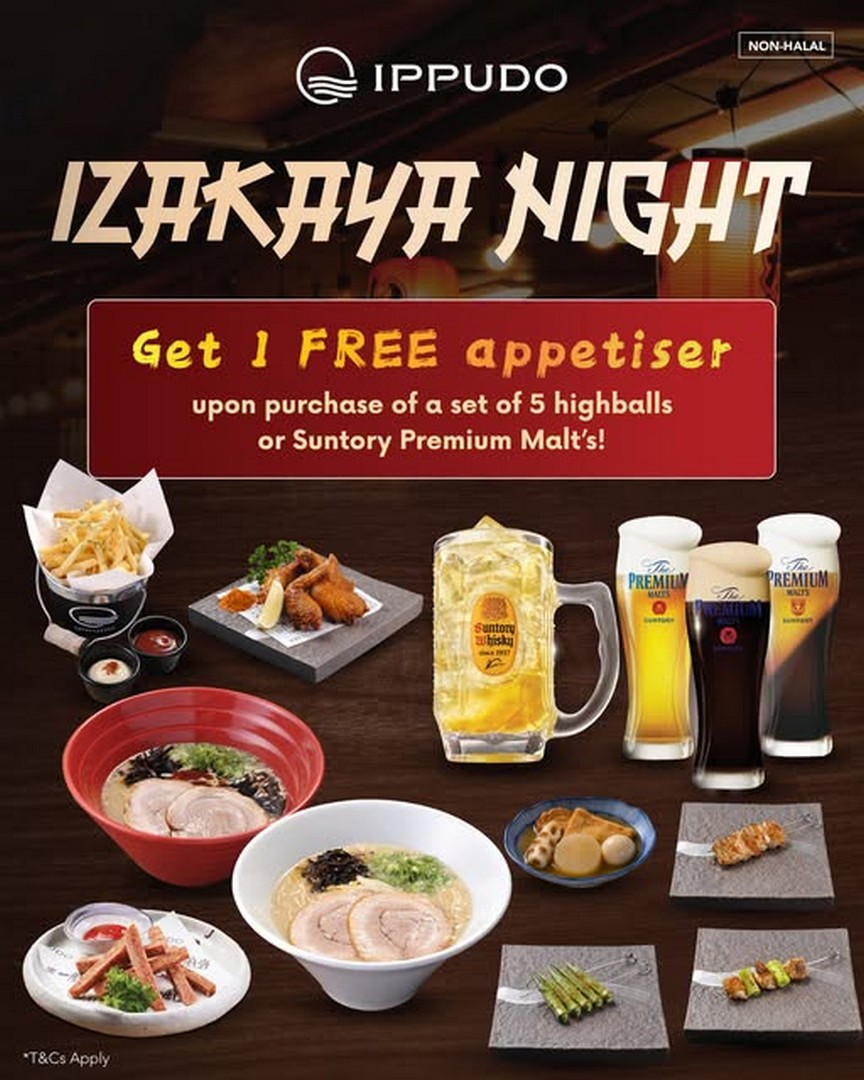 IPPUDO-Malaysia-Izakaya-Night-Promotion-at-Jaya-One 18-19 July 2026: IPPUDO Malaysia Izakaya Night Promotion at Jaya One – Enjoy Free Appetiser with Every Purchase of 5 Highballs or Beers