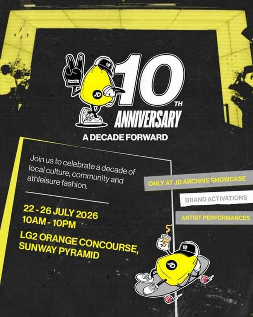 JD-Sports-Malaysia-10th-Year-Anniversary-Celebration-Promotion 22-26 July 2026: JD Sports Malaysia 10th Year Anniversary Celebration Promotion with Special Performances and Exciting Activities at Sunway Pyramid