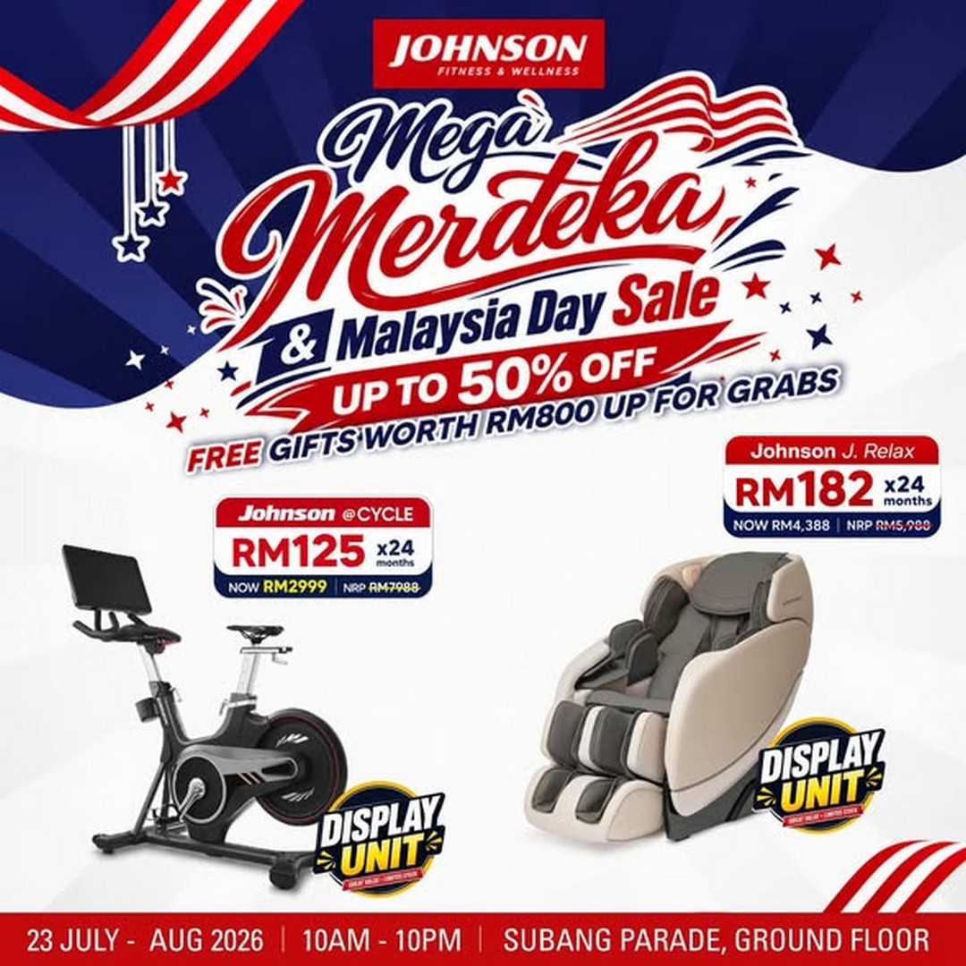 Johnson-Fitness-Malaysia-Mega-Merdeka-Malaysia-Day-Sale-1 23 July-2 August 2026: Johnson Fitness Malaysia Mega Merdeka & Malaysia Day Sale Promotion at Subang Parade with Up to 50% Off Fitness Equipment and Free Gifts