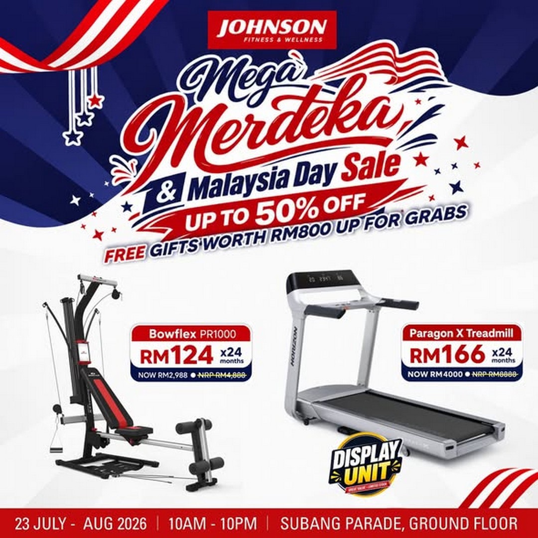 Johnson-Fitness-Malaysia-Mega-Merdeka-Malaysia-Day-Sale 23 July-2 August 2026: Johnson Fitness Malaysia Mega Merdeka & Malaysia Day Sale Promotion at Subang Parade with Up to 50% Off Fitness Equipment and Free Gifts