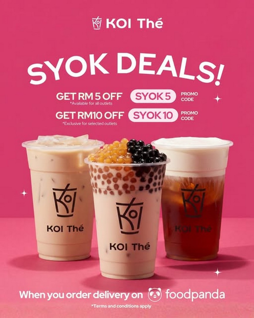 KOI-The-Malaysia-Promotion-Enjoy-Up-To-RM10-Off-Foodpanda 16 July 2026 onwards: KOI Thé Malaysia Promotion: Enjoy Up To RM10 Off Foodpanda Delivery Orders With Minimum Spend RM25
