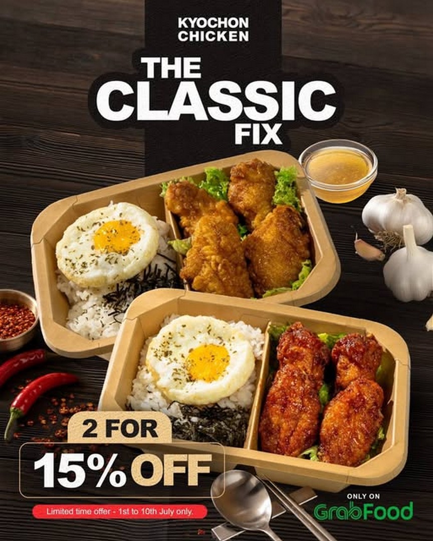 KyoChon-Malaysia-15-OFF-Classic-Fix-Bundle-Promotion 1-10 July 2026: KyoChon Malaysia 15% OFF Classic Fix Bundle Promotion on GrabFood – Enjoy Double the Korean Fried Chicken for Less
