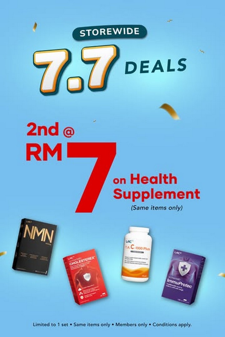 LAC-Malaysia-Lucky-7.7-Wellness-Promotion-–-Members 1–7 July 2026: LAC Malaysia Lucky 7.7 Wellness Promotion – Members Enjoy 2nd Item for RM7 and Save Up to 57% on Selected Combo Deals