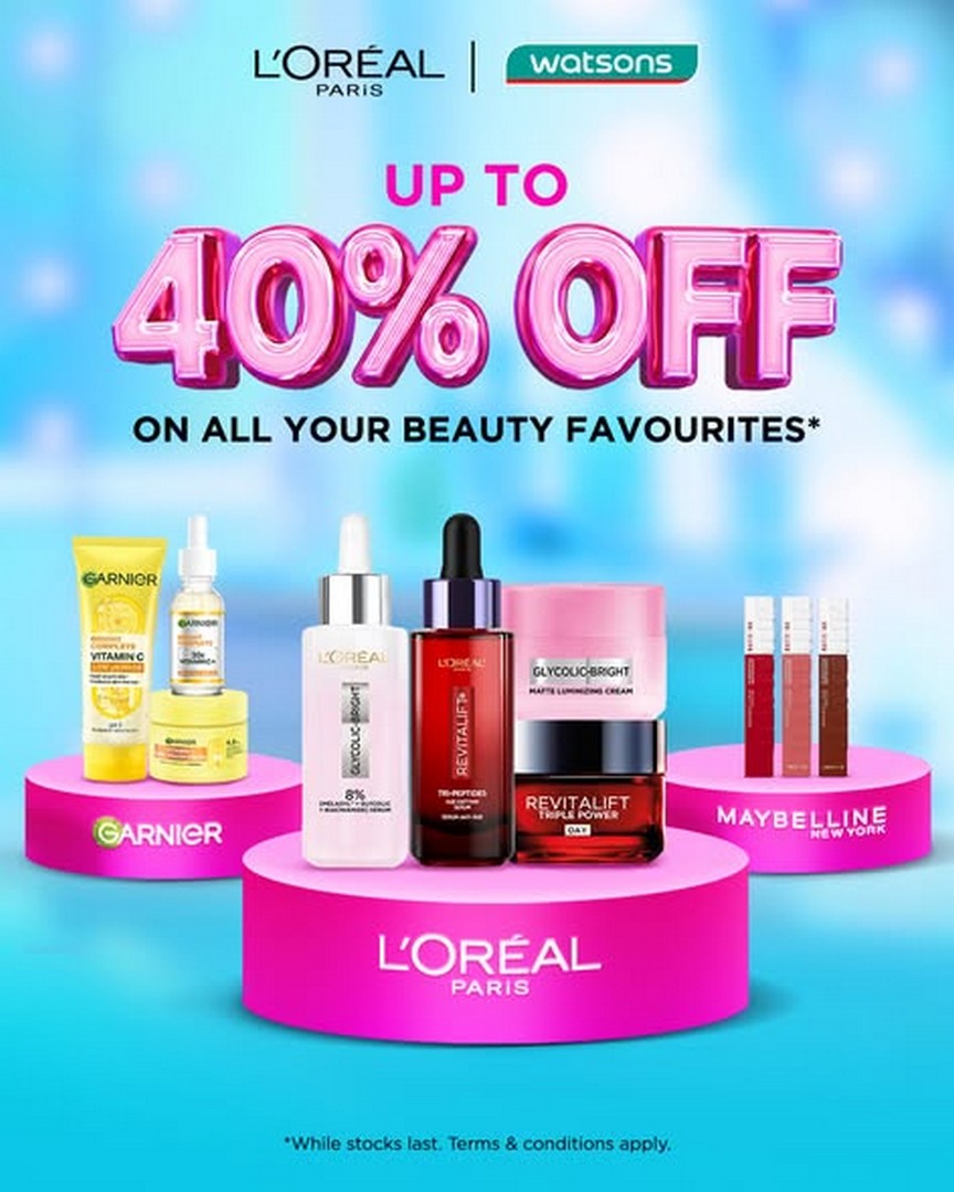 LOreal-Paris-Malaysia-Beauty-Promotion-1 23-26 July 2026: L'Oréal Paris Malaysia Beauty Promotion at Watsons Beautopia – Up to 40% OFF, Exclusive Gifts and Limited-Time Beauty Deals at Pavilion Bukit Jalil