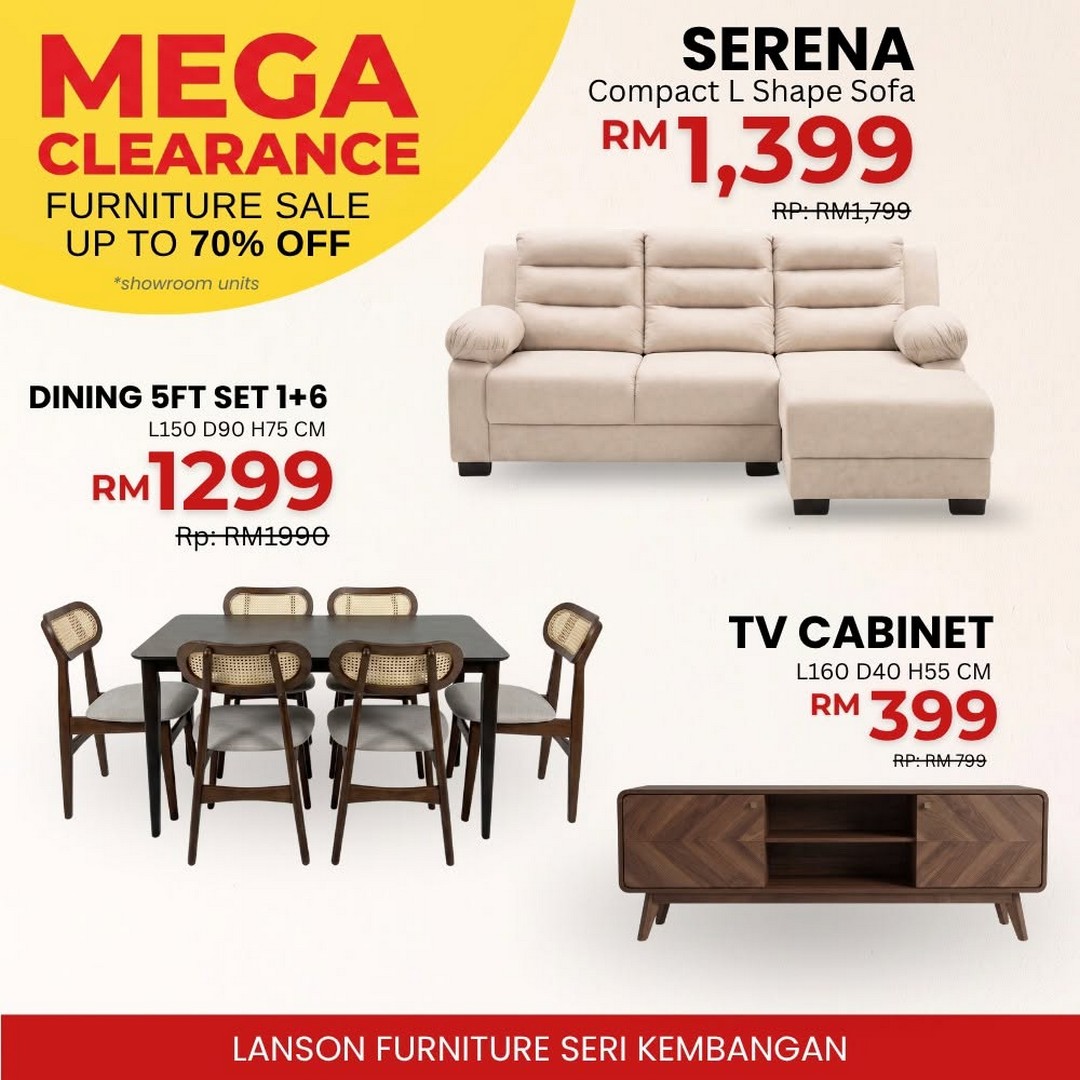 Lanson-Furniture-Mega-Furniture-Clearance-Sale-6 13 July 2026 onwards: Lanson Furniture Mega Furniture Clearance Sale – Enjoy Up to 70% OFF Sofas, Dining Sets and Home Furniture in Seri Kembangan