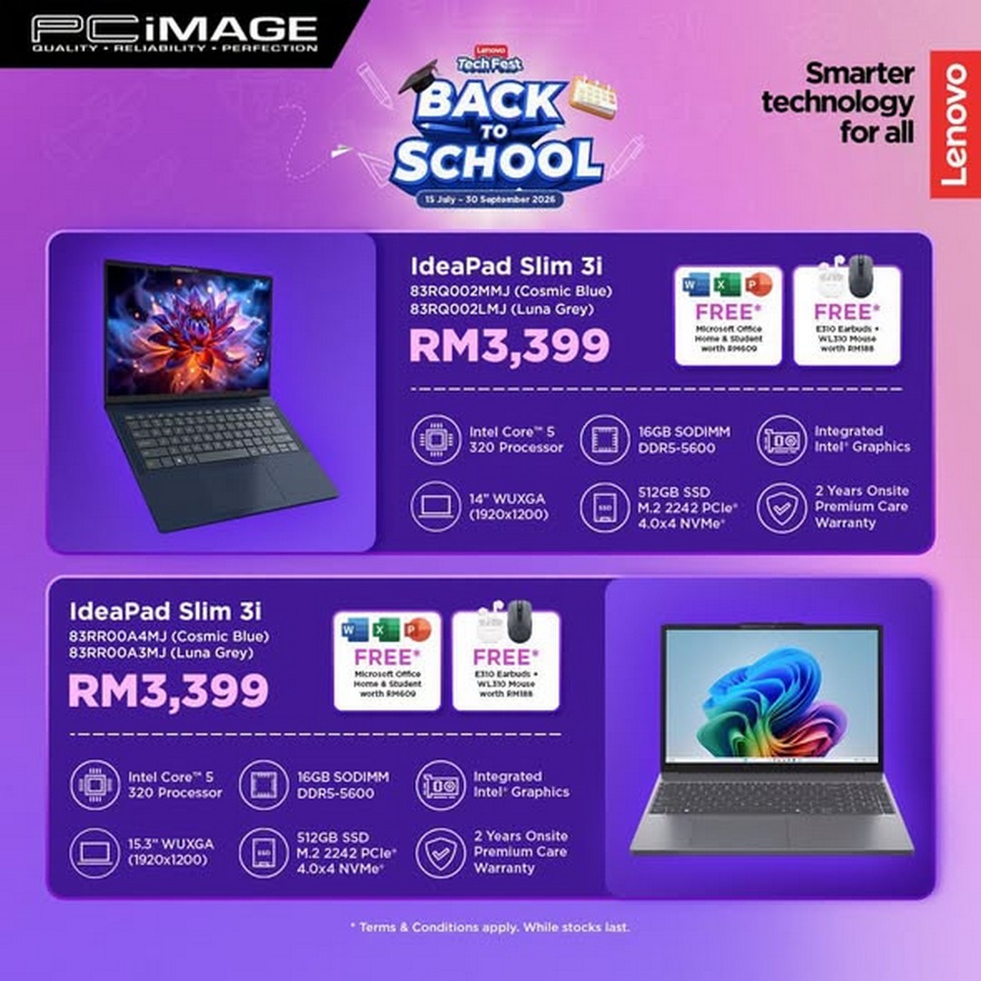 Lenovo-Malaysia-Tech-Fest-Back-to-School-Promotion-1 15 July-30 September 2026: Lenovo Malaysia: Tech Fest Back to School Promotion with Free Microsoft Office, Earbuds and Mouse Bundle