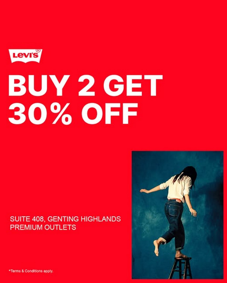 Levis-Outlet-Store-Special-Sale-at-Genting-Highlands-Premium-Outlets 27 July–2 August 2026: Levi's Outlet Store Special Sale at Genting Highlands Premium Outlets – Enjoy 30% Off Selected Items Promotion