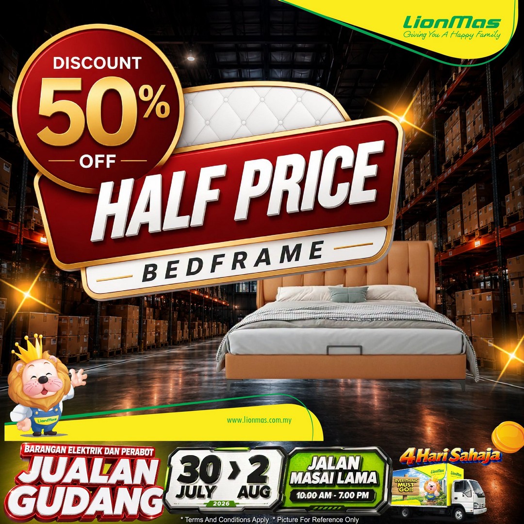 Lionmas-Furnishers-HQ-Warehouse-Sale-11 30 July–2 August 2026: Lionmas Furnishers HQ Warehouse Sale – Save Up to 80% on Branded Home Furniture at Lionmas Factory Outlet Masai