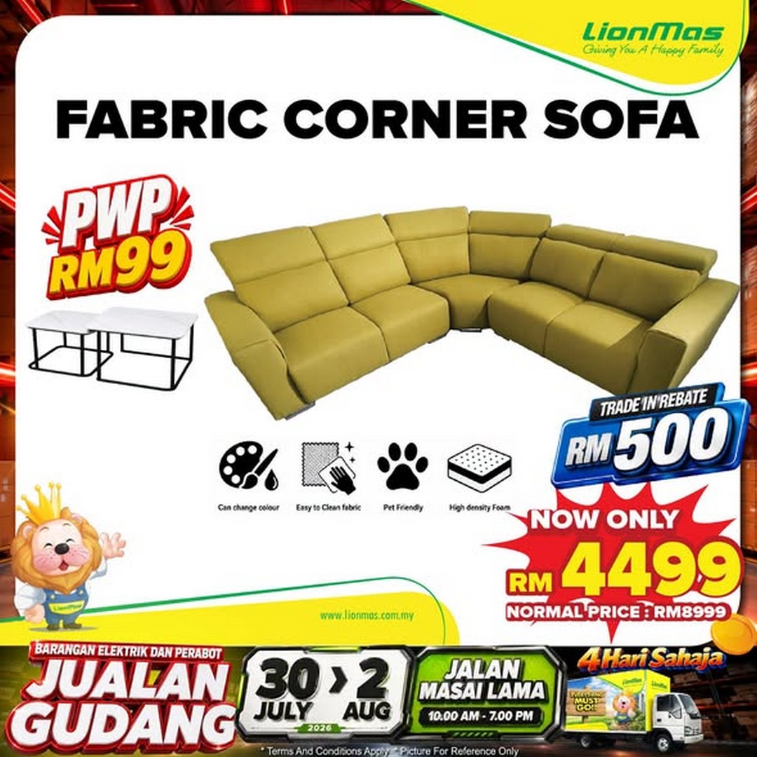 Lionmas-Furnishers-HQ-Warehouse-Sale-2 30 July–2 August 2026: Lionmas Furnishers HQ Warehouse Sale – Save Up to 80% on Branded Home Furniture at Lionmas Factory Outlet Masai