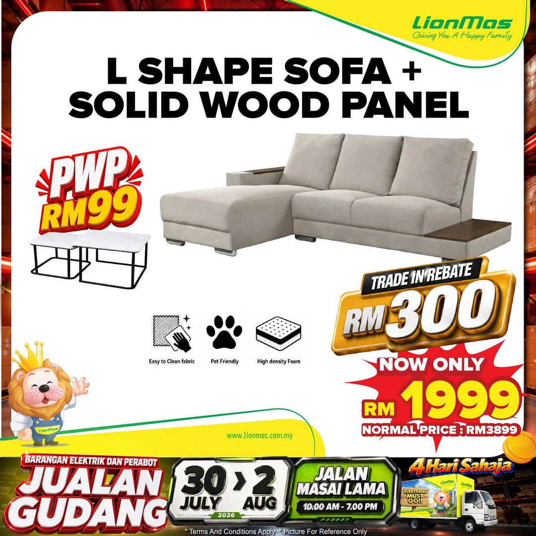 Lionmas-Furnishers-HQ-Warehouse-Sale-4 30 July–2 August 2026: Lionmas Furnishers HQ Warehouse Sale – Save Up to 80% on Branded Home Furniture at Lionmas Factory Outlet Masai