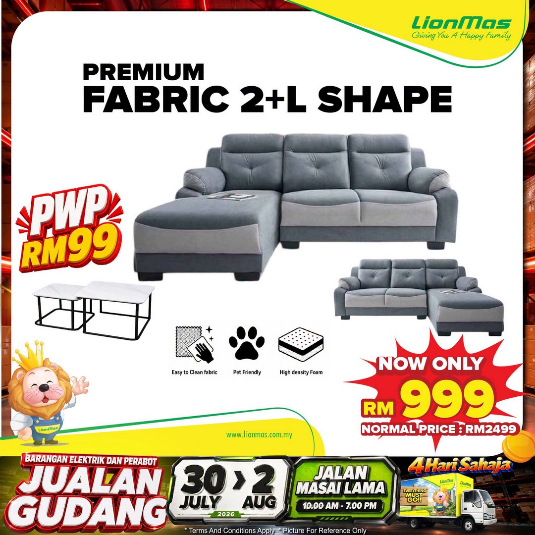 Lionmas-Furnishers-HQ-Warehouse-Sale-6 30 July–2 August 2026: Lionmas Furnishers HQ Warehouse Sale – Save Up to 80% on Branded Home Furniture at Lionmas Factory Outlet Masai