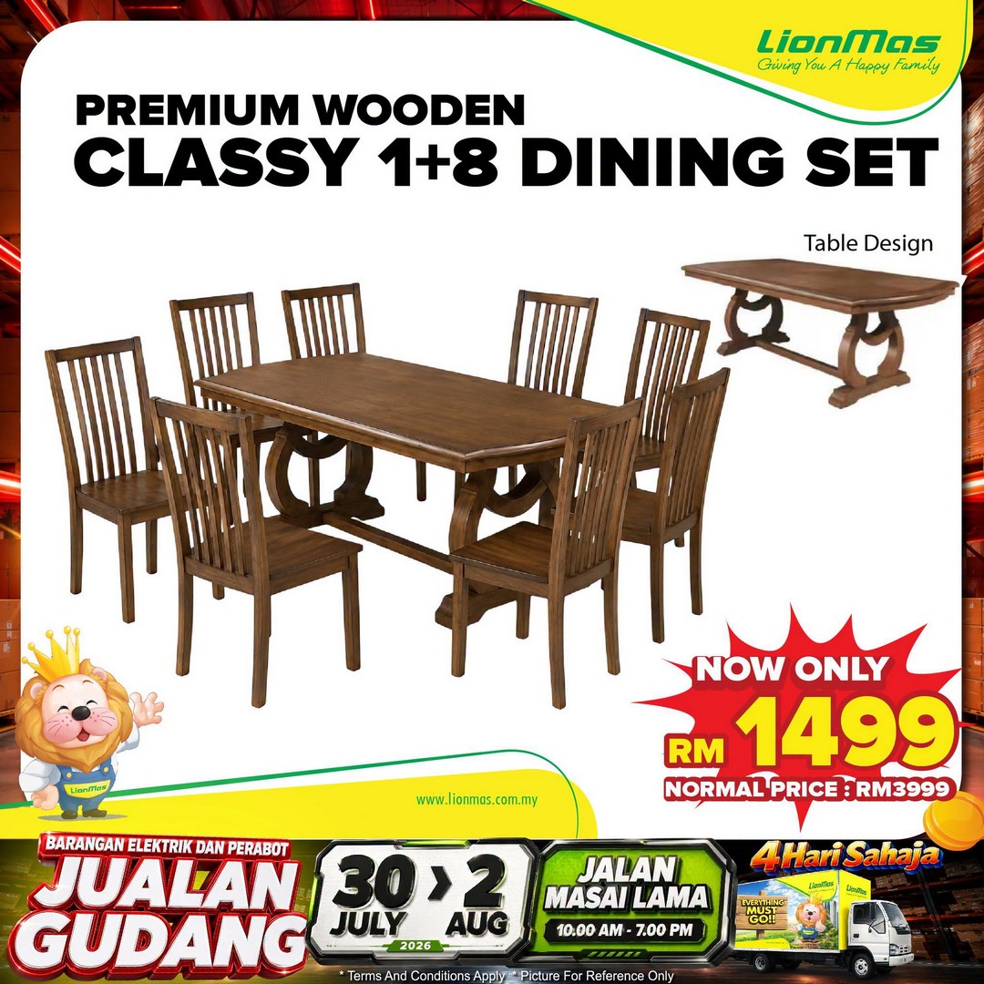 Lionmas-Furnishers-HQ-Warehouse-Sale-7 30 July–2 August 2026: Lionmas Furnishers HQ Warehouse Sale – Save Up to 80% on Branded Home Furniture at Lionmas Factory Outlet Masai