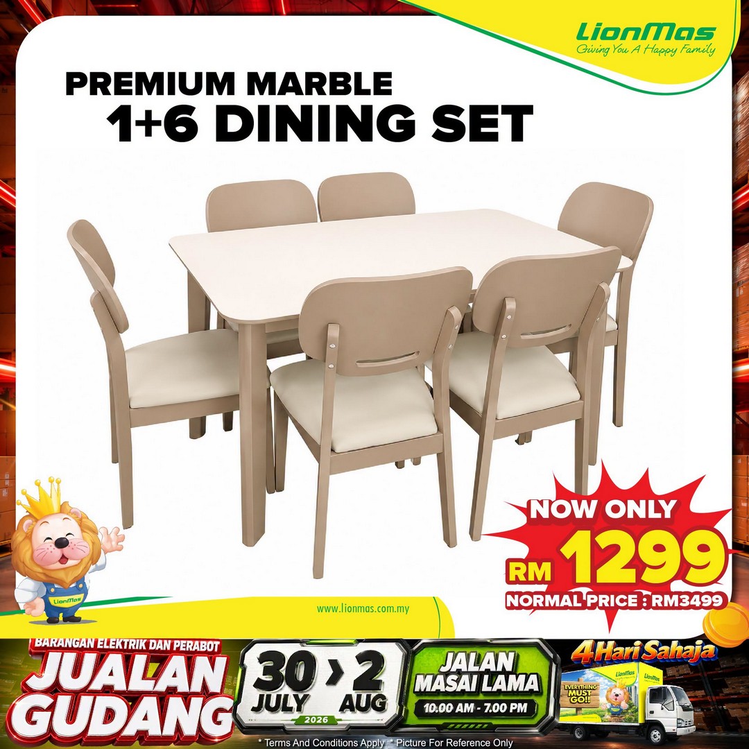 Lionmas-Furnishers-HQ-Warehouse-Sale-9 30 July–2 August 2026: Lionmas Furnishers HQ Warehouse Sale – Save Up to 80% on Branded Home Furniture at Lionmas Factory Outlet Masai