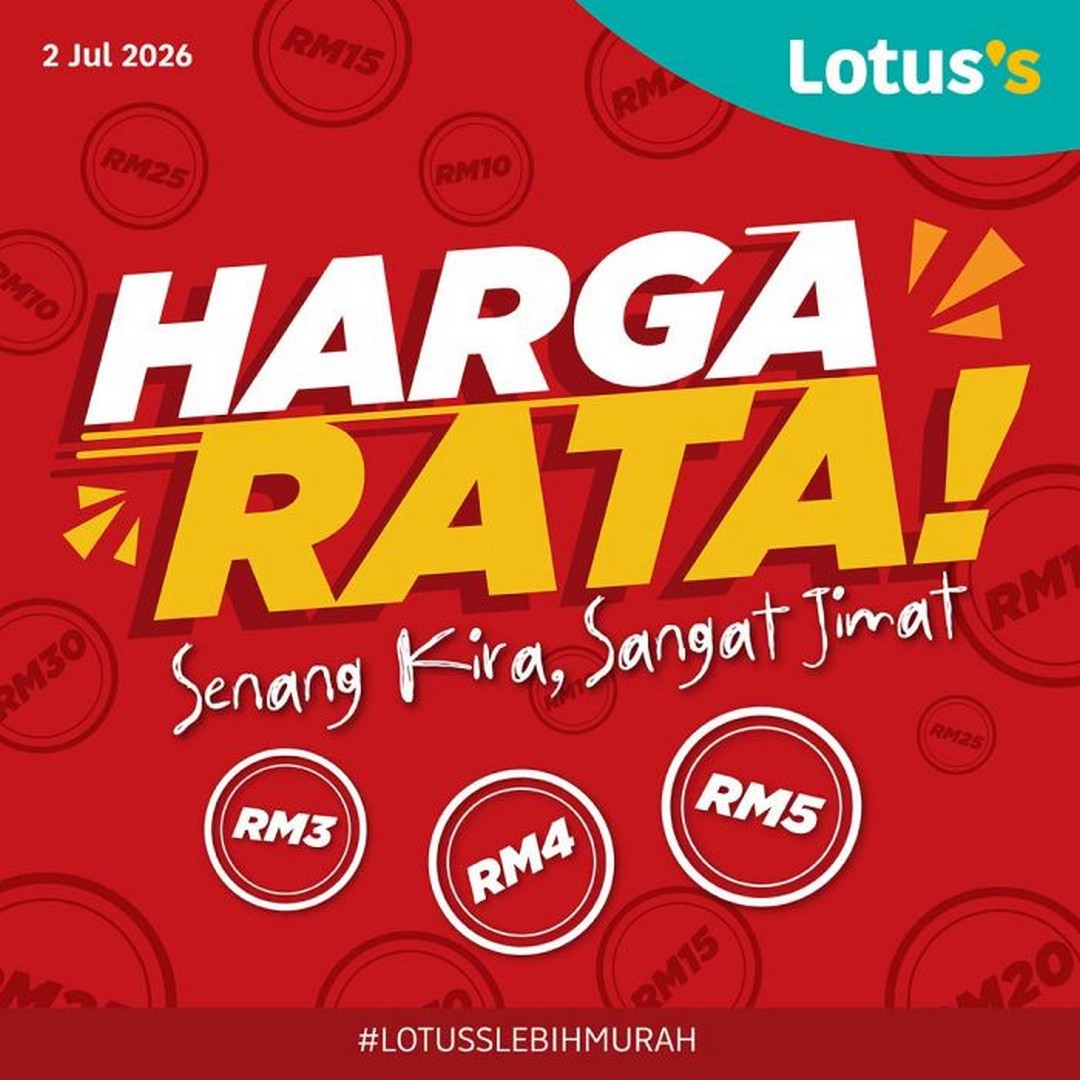 Lotuss-Malaysia-Harga-Rata-Sale-Promotion 2–8 July 2026: Lotus's Malaysia Harga Rata Sale Promotion – Flat Price Grocery Deals from Just RM4 on Daily Essentials
