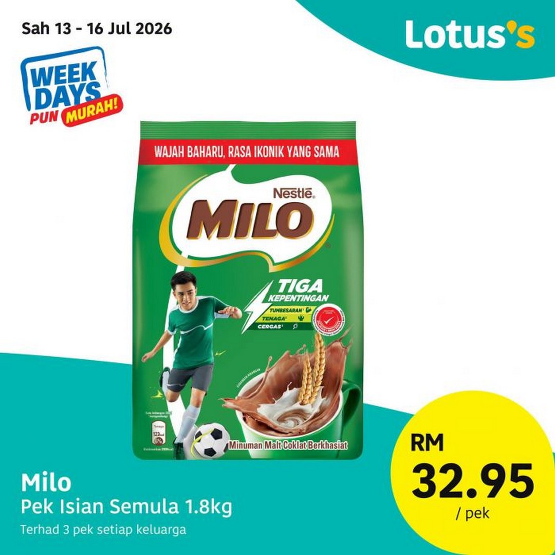 Lotuss-Malaysia-Weekdays-Pun-Murah-Sale-1 13-16 July 2026: Lotus's Malaysia Weekdays Pun Murah Sale – Buy 1 Free 1 Darlie, RM69 Standing Fan and Grocery Deals Worth Shopping