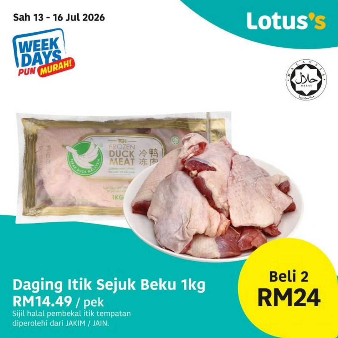 Lotuss-Malaysia-Weekdays-Pun-Murah-Sale-2 13-16 July 2026: Lotus's Malaysia Weekdays Pun Murah Sale – Buy 1 Free 1 Darlie, RM69 Standing Fan and Grocery Deals Worth Shopping
