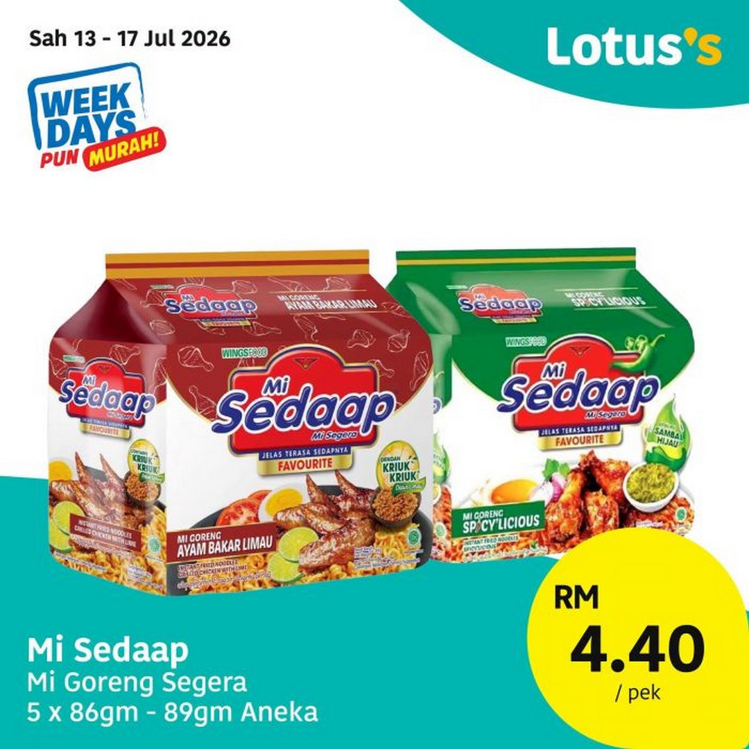 Lotuss-Malaysia-Weekdays-Pun-Murah-Sale-7 13-16 July 2026: Lotus's Malaysia Weekdays Pun Murah Sale – Buy 1 Free 1 Darlie, RM69 Standing Fan and Grocery Deals Worth Shopping