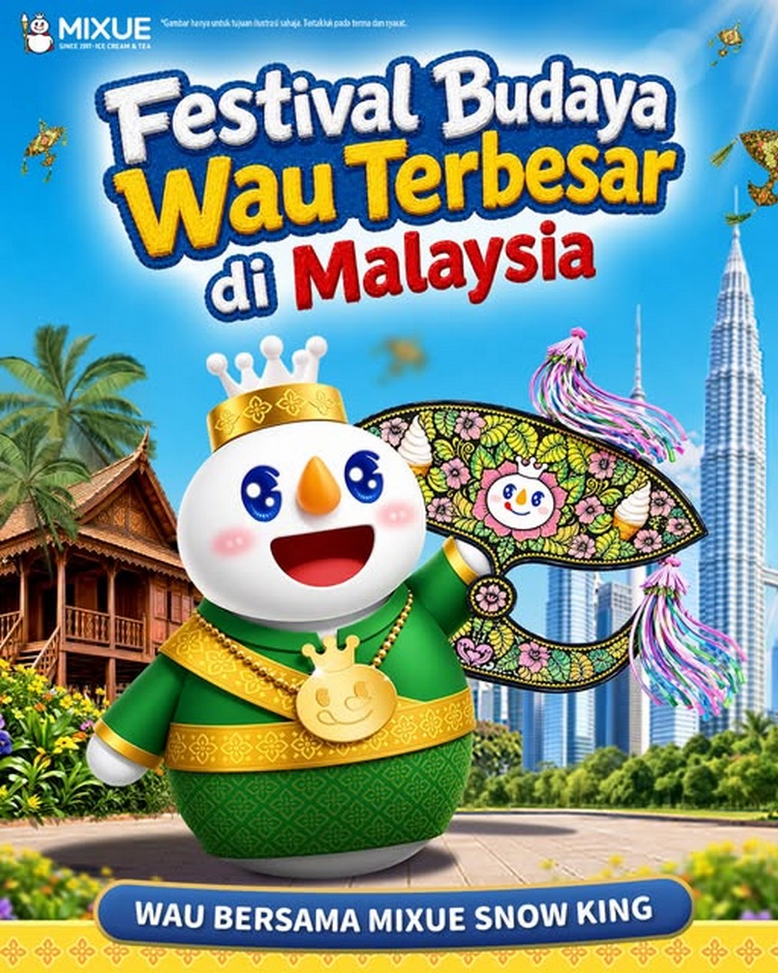 MIXUE-Malaysia-Biggest-Wau-Cultural-Festival-Event 8 August 2026: MIXUE Malaysia Biggest Wau Cultural Festival Event – Free Family Activities, Snow King Colouring Competition and Exciting Prizes at Dataran Merdeka
