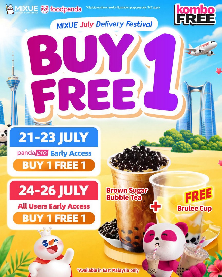 MIXUE-Malaysia-Buy-1-Free-1-Promotion-on-FoodPanda-5 21-27 July 2026: MIXUE Malaysia Buy 1 Free 1 Promotion on FoodPanda – Enjoy Double the Ice Cream & Tea for the Same Price