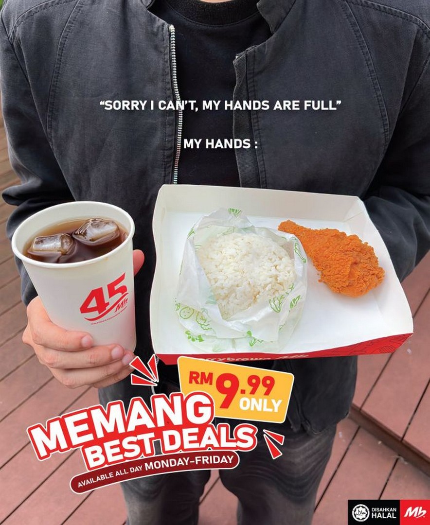 Marrybrown-Memang-Best-Deals-Promotion-3 23 July 2026 onwards: Marrybrown Memang Best Deals Promotion: Enjoy All-Day Combo Meals at Only RM9.99 with Burger, Wrap and Rice Sets