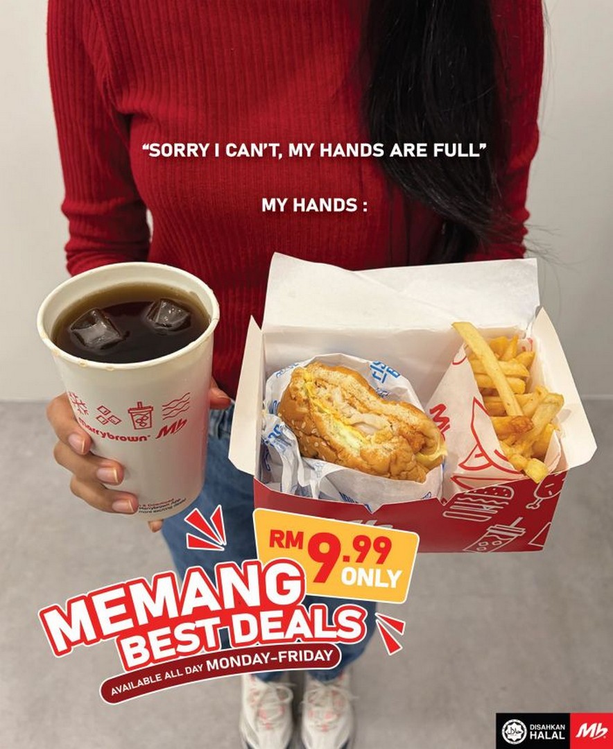 Marrybrown-Memang-Best-Deals-Promotion-4 23 July 2026 onwards: Marrybrown Memang Best Deals Promotion: Enjoy All-Day Combo Meals at Only RM9.99 with Burger, Wrap and Rice Sets