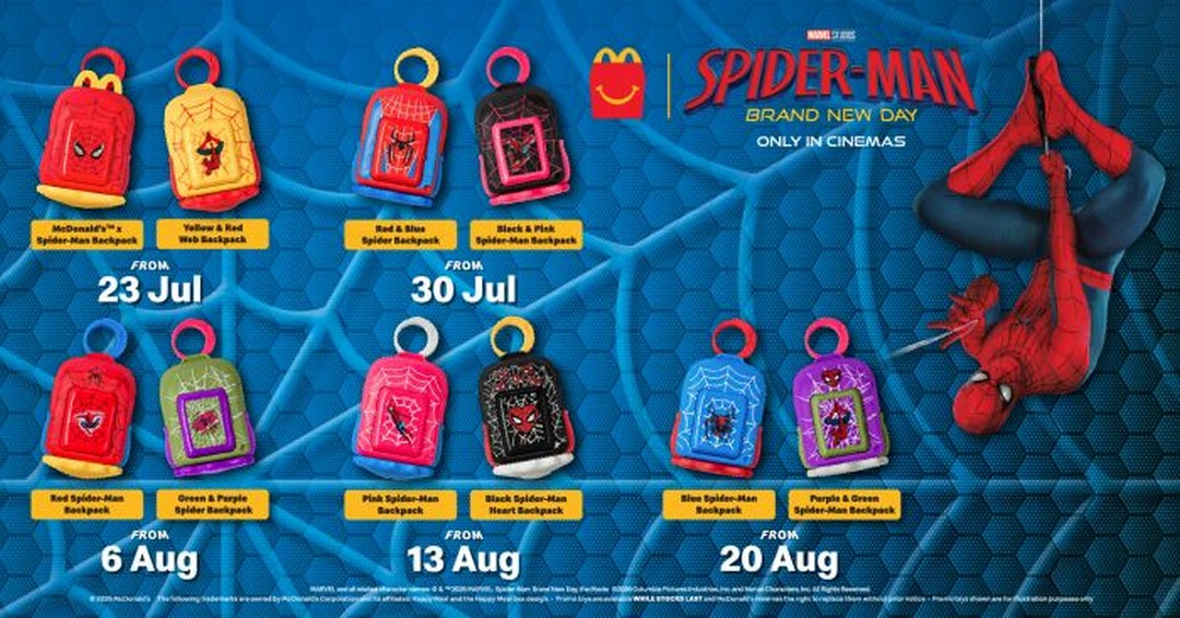 McDonalds-Malaysia-Spider-Man-Brand-New-Day-Happy-Meal-1 23 July-26 August 2026: McDonald's Malaysia Spider-Man Brand New Day Happy Meal Promotion, Collect Free Spider-Man Backpack Keychains With Every Happy Meal Purchase